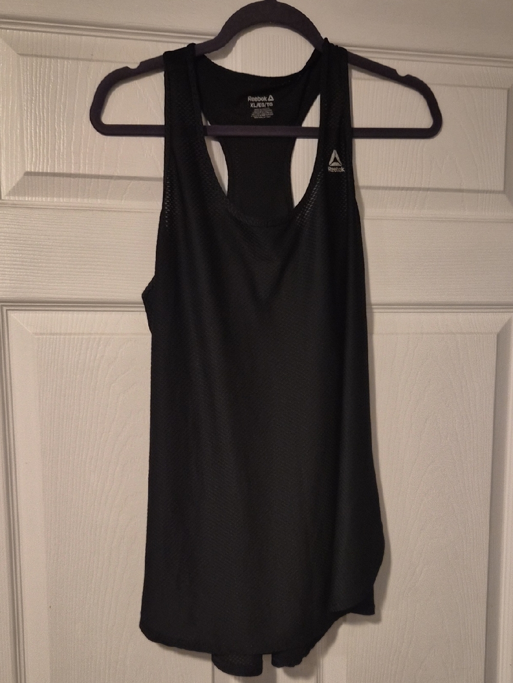 Reebok Black Racerback Mesh Training Tank